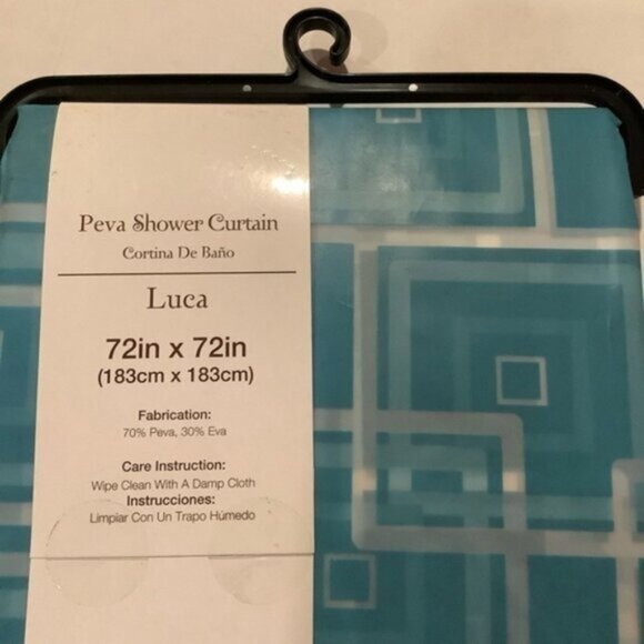 Blue Tile PEVA Shower Curtains NEW - Picture 3 of 3